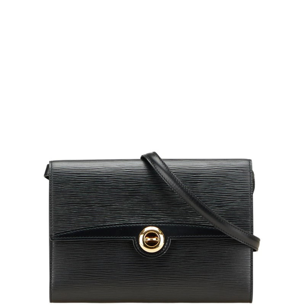 Louis Vuitton Epi Arche Crossbody Shoulder Bag Noir Black Leather